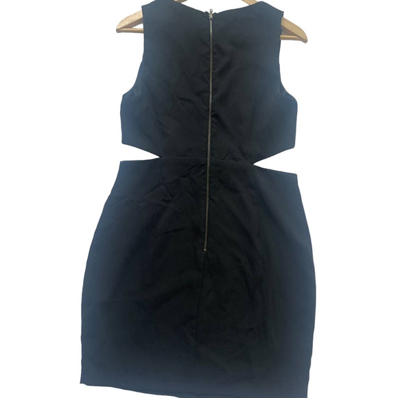 Lulus Mini Dress Black Sleeveless Cutout Bodycon Dress Size Large - Picture 4 of 10